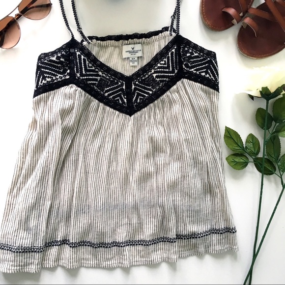 American Eagle Outfitters Tops - AEO Boho Embroidered Cami Tank